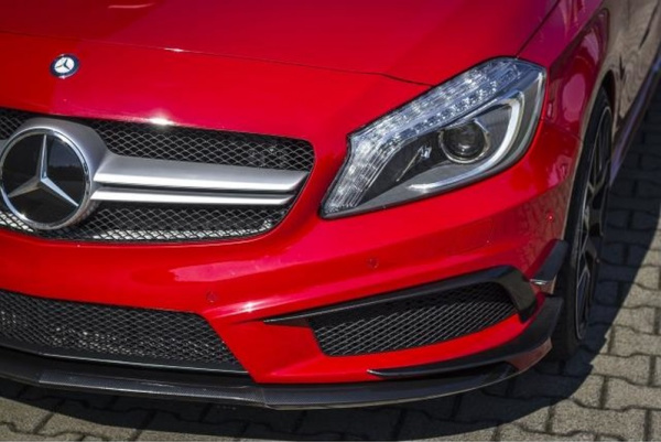 Front Spoiler Set 9 tlg. passt für Mercedes W176 AMG Paket Aero Spoiler Umbau Bj 12-15